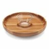Food Network™ Acacia Wood Lazy Susan Chip & Dip Tray Set