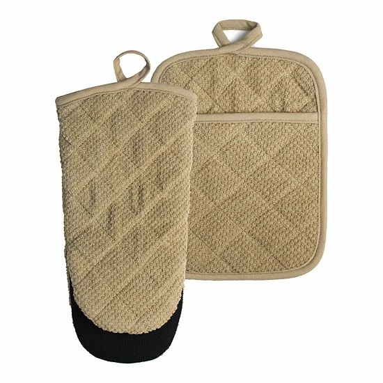 Food Network™ Terry Neoprene Oven Mitt & Pot Holder Set Khaki Food Network™ Terry Neoprene Oven Mitt & Pot Holder Set Khaki -Food Network Shop unnamed file 1127