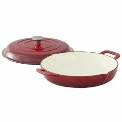 Food Network Shop 28 Food Network™ 3.5-qt. Enameled Cast-Iron Braiser With Lid Red