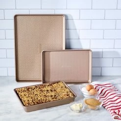 Food Network™ 3-pc. Essential Textured Bakeware Set Bronze 4 Food Network™ 3-pc. Essential Textured Bakeware Set Bronze -Food Network Shop unnamed file 560