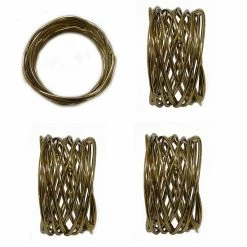 Food Network™ Metallic Twist Napkin Rings 4-pk. Gold -Food Network Shop unnamed file 844